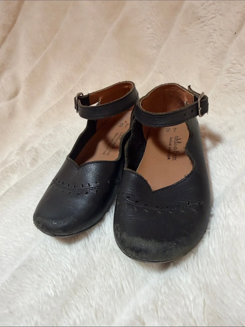 Girls' Black Mary Jane Dress Shoes with Buckle Strap